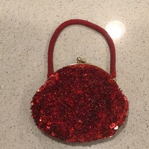 Small Red Sequin La Regale Bag